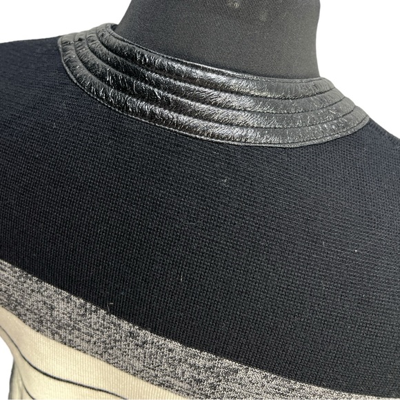 Vtg 70's Penney's International Imports Black/Cream/Gray Wool Zip up Vest Sz 14 - Picture 9 of 12